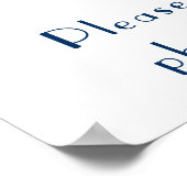 Unplugged ceremonie, Nautical Wedding-teken Poster (Hoek)