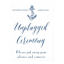 Unplugged ceremonie, Nautical Wedding-teken