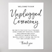 Unplugged Ceremony 12x16 Sign Poster (Voorkant)