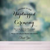 Unplugged Ceremony Black White Wedding Acryl Bord (Neutraal)