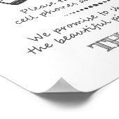 Unplugged ceremony bruiloft poster Ceremony-teken (Hoek)