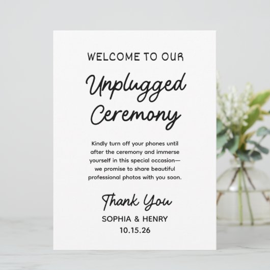 Unplugged Ceremony Eenvoudig Modern Chic Wedding S (Staand voorkant)
