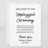 Unplugged Ceremony Eenvoudig Modern Chic Wedding S (Voorkant)