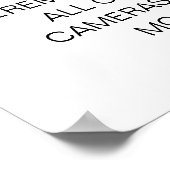 Unplugged Ceremony Elegant Script Wedding Sign Poster (Hoek)