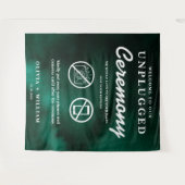 Unplugged Ceremony Emerald Green Backdrop Wandkleed (Voorkant (horizontaal))
