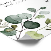 Unplugged Ceremony Eucalyptus Greenery Wedding Poster (Hoek)