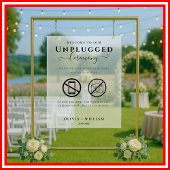 Unplugged Ceremony Frosted Wedding Sign Acryl Bord