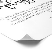 Unplugged Ceremony, Moderne Calligrafie, zwart Poster (Hoek)