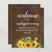 Unplugged Ceremony Rustic Wedding Sign Budget (Voorkant / Achterkant)