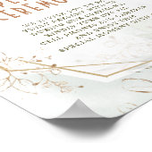 Unplugged Ceremony Sign Green & Gold Geometric Poster (Hoek)