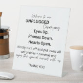 Unplugged Ceremony Sign Reclamebord Met Voetstuk (Insitu)