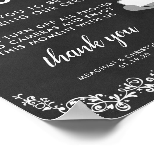 Unplugged Ceremony Sign | Wees deze man niet Poster (Hoek)