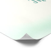 Unplugged Ceremony Starfish en Aqua Ribbon Poster (Hoek)