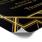 Unplugged Ceremony Wedding Sign | Gatsby Art Deco Poster (Hoek)