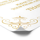 Unplugged Ceremony Wedding Sign | Gatsby Art Deco Poster (Hoek)