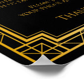 Unplugged Ceremony Wedding Sign | Gatsby Art Deco Poster (Hoek)