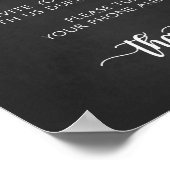 Unplugged Ceremony Wedding Sign Modern Calligrafie Poster (Hoek)