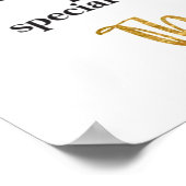 Unplugged Ceremony White Gold Calligraphy Wedding Poster (Hoek)