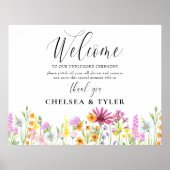 Unplugged Ceremony Wildflower Meadow Welkom Poster (Voorkant)