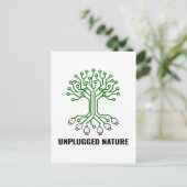 Unplugged Nature Circuit Tree USB Briefkaart (Staand voorkant)