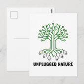 Unplugged Nature Circuit Tree USB Briefkaart (Voorkant / Achterkant)