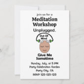 Unplugged Out Of Mind Meditatie Workshop Kaart (Voorkant)