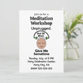 Unplugged Out Of Mind Meditatie Workshop Kaart (Staand voorkant)