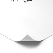 Unplugged Trouwceremonie Teken Elegant Eenvoudig Poster (Hoek)