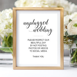 Unplugged Weddenschap Geen sociale mediateken Poster