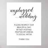 Unplugged Weddenschap Geen sociale mediateken Poster (Voorkant)