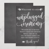 Unplugged Wedding Ceremony Sign Kaart 5x7 (Voorkant / Achterkant)