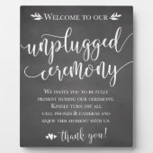 Unplugged Wedding Ceremony Sign Plaque 8x10 Fotoplaat (Voorkant)