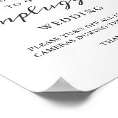 Unplugging Wedding Ceremony Sign Dusty Pink Floral Poster (Hoek)