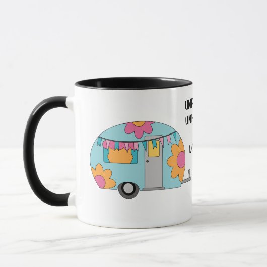 Unplugried Lovin' IT Retro Camper Mok (Links)
