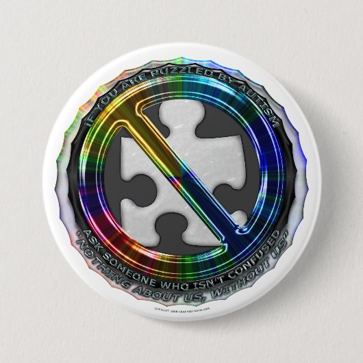 UnPuzzled Autism Awareness Button (Voorkant)