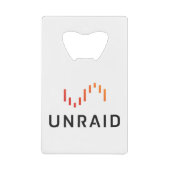 Unraid Bottle Open Creditkaart Flessenopener (Voorkant)