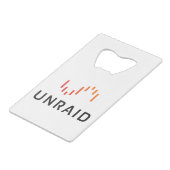 Unraid Bottle Open Creditkaart Flessenopener (Voorkant Gekanteld)