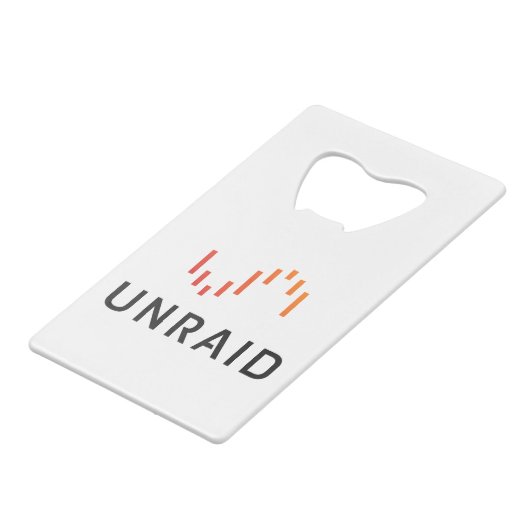 Unraid Bottle Open Creditkaart Flessenopener (Voorkant Gekanteld)