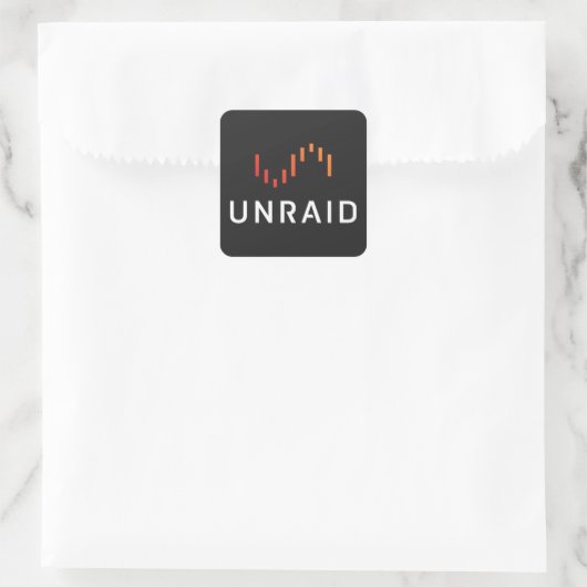 Unraid sticker - zwart (Tas)