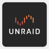 Unraid sticker - zwart (Voorkant)
