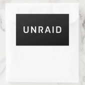 Unraid zwarte rechthoek sticker (Tas)
