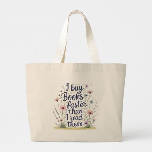 Unread Books & Ambition – Double-Sided Book Lover  Grote Tote Bag (Achterkant)