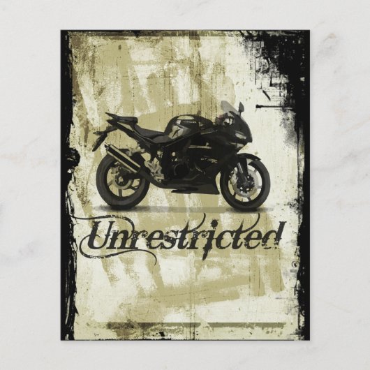 UNRESTRICTED GRUNGE MOTORCYCLE MOTORBIKE GANG MOTT FLYER (Voorkant)