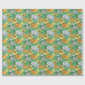 Unrolled and flat views of gift wrap cadeaupapier (Vlak)