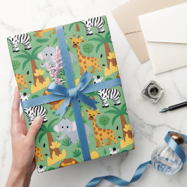 Unrolled and flat views of gift wrap cadeaupapier
