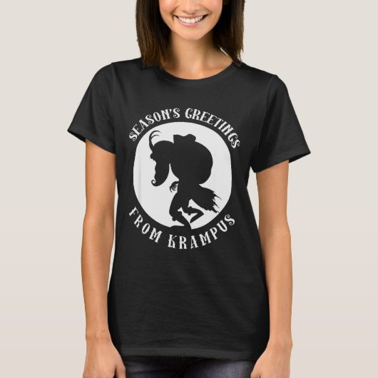 Unruly Greetings From Krampus Christmas Apparel Me T-shirt (Voorkant)