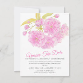 Unsave de datum bruiloft verandering uitgestelde b save the date