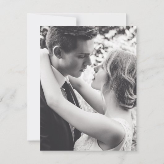 Unsave de datum bruiloft verandering uitgestelde b save the date (Achterkant)