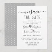 Unsave the Date Handwrite Wedding Postponed Kaart (Voorkant / Achterkant)