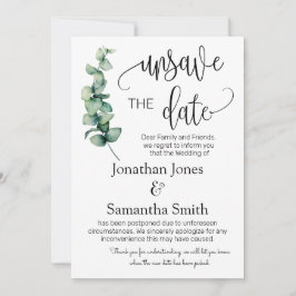 Unsave the date of datumbruiloft change greenery i kaart